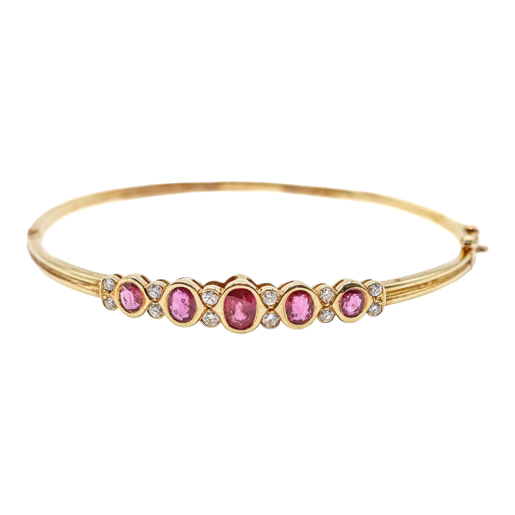 PULSERA ESCLAVA CON RUBÍES Y BRILLANTES