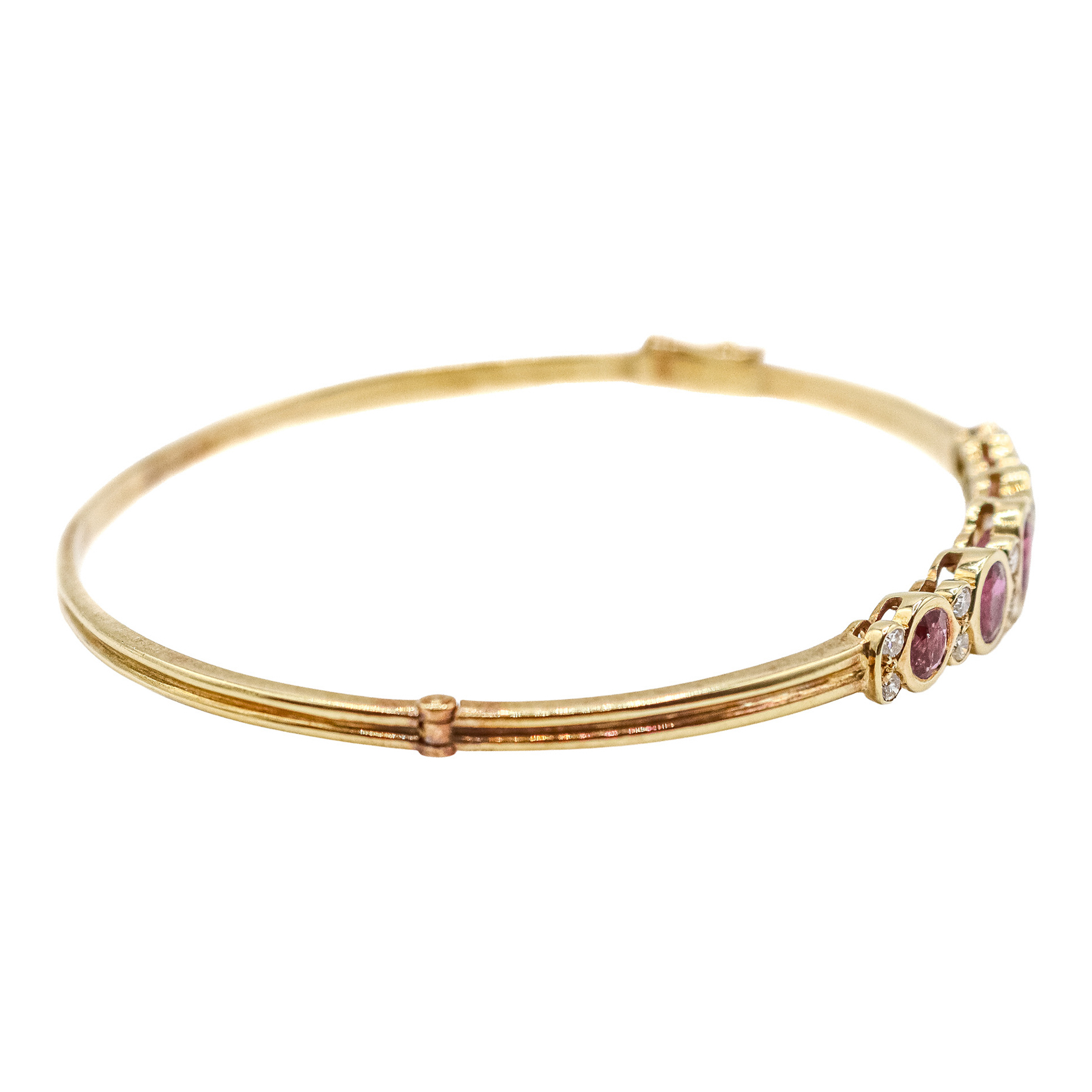 PULSERA ESCLAVA CON RUBÍES Y BRILLANTES