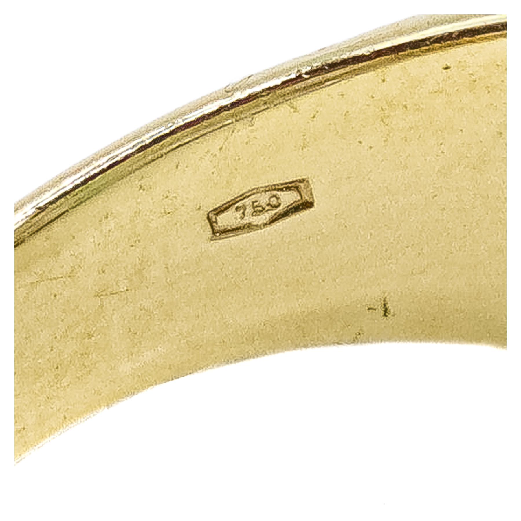 ANILLO ANCHO CON DIAMANTES Y ESMERALDAS