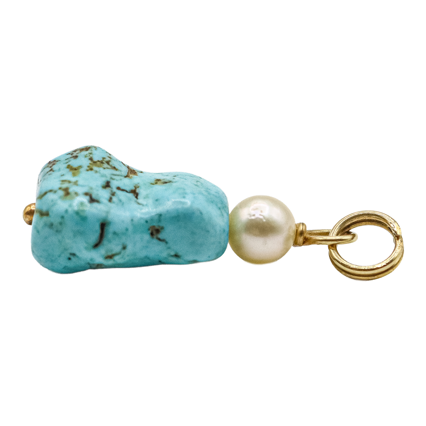 COLGANTE CON TURQUENITA Y PERLAS