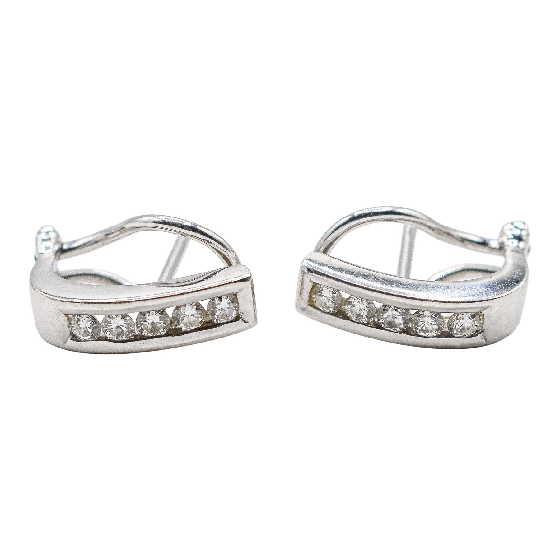 PENDIENTES MEDIA CRIOLLA CON BRILLANTES