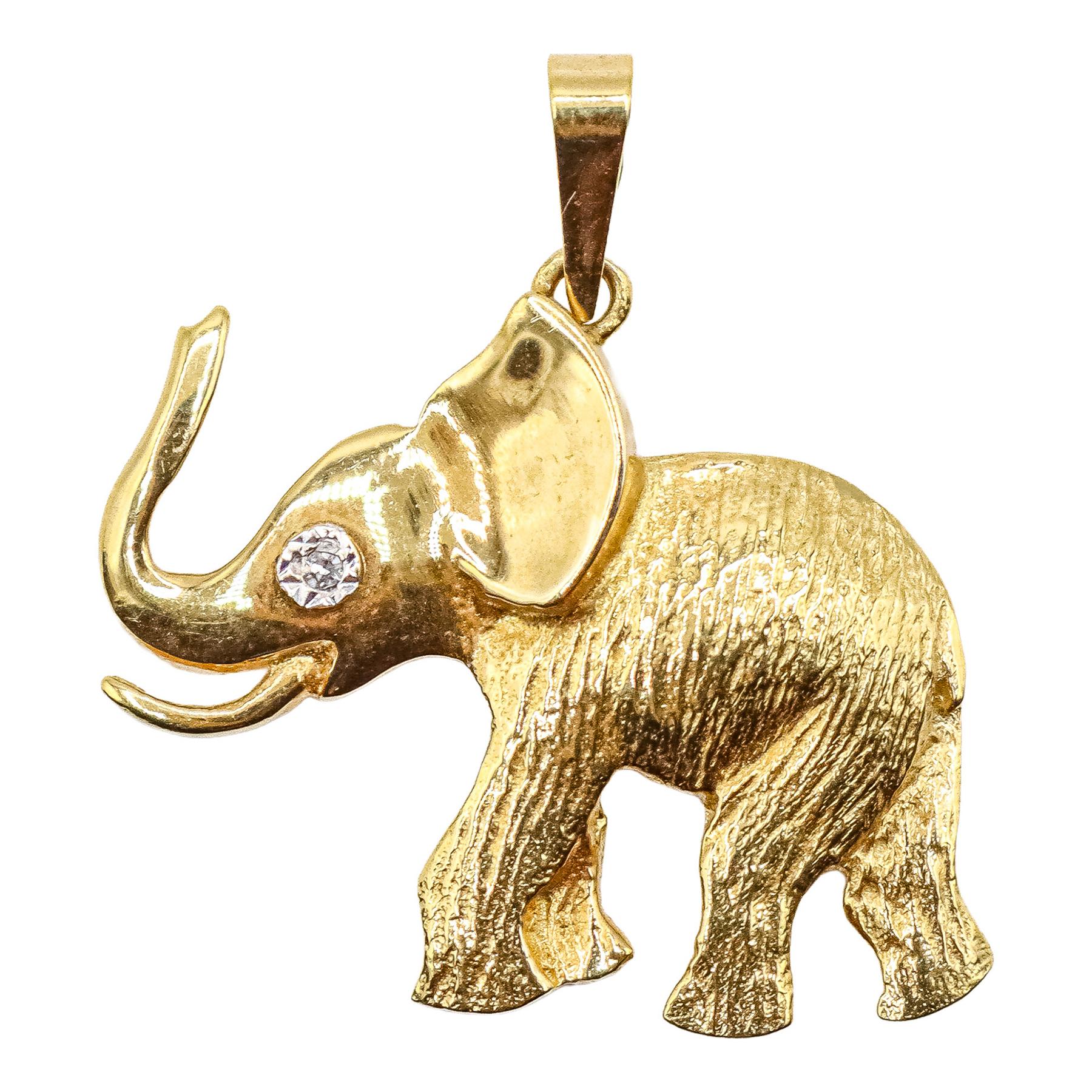 COLGANTE ELEFANTE CON BRILLANTE