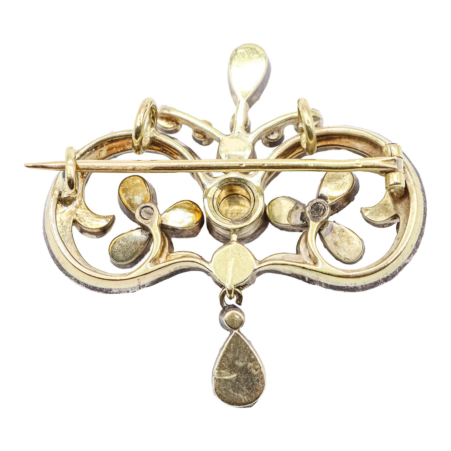 BROCHE COLGANTE DE FINALES DEL S.XIX