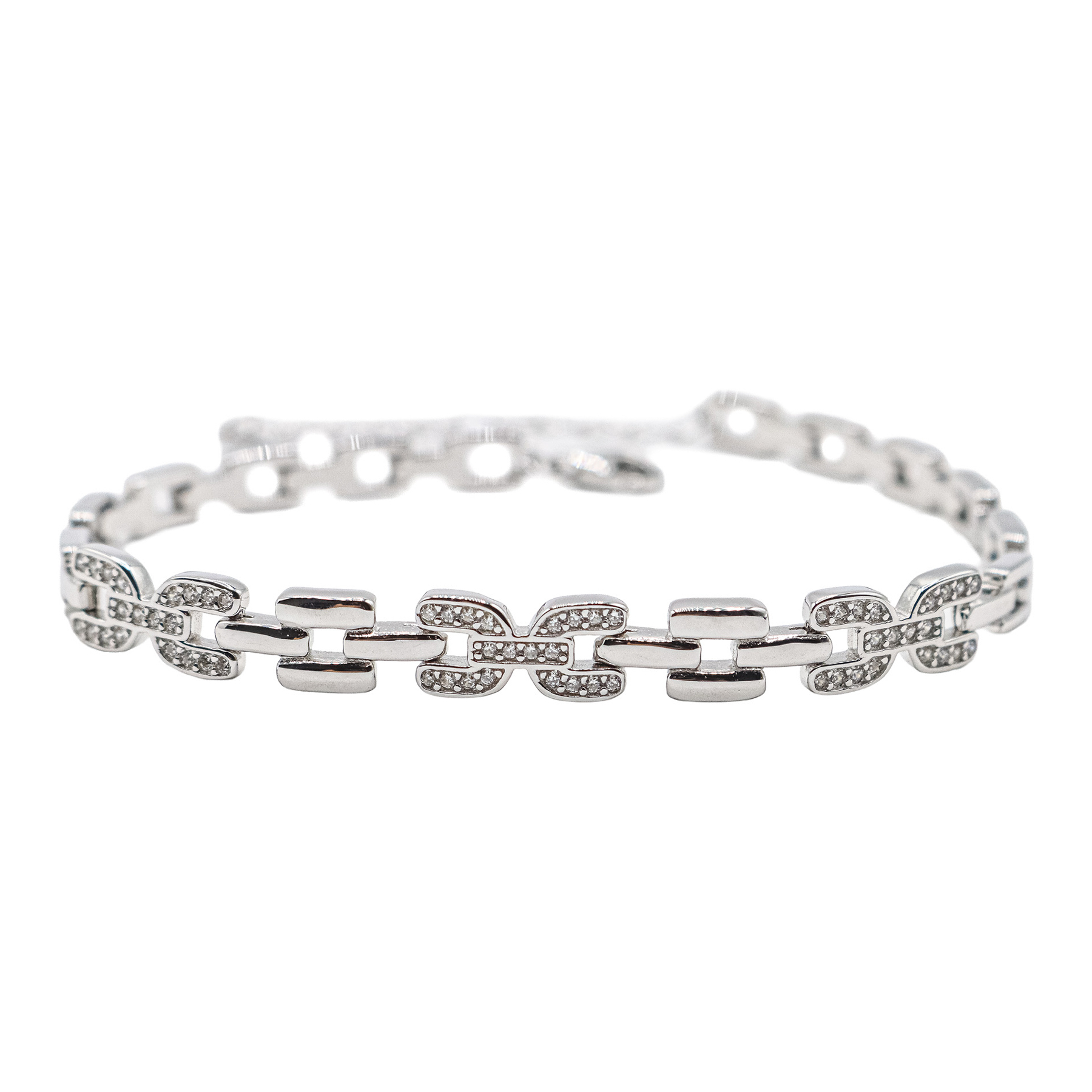 PULSERA DE PLATA CON CIRCONITAS