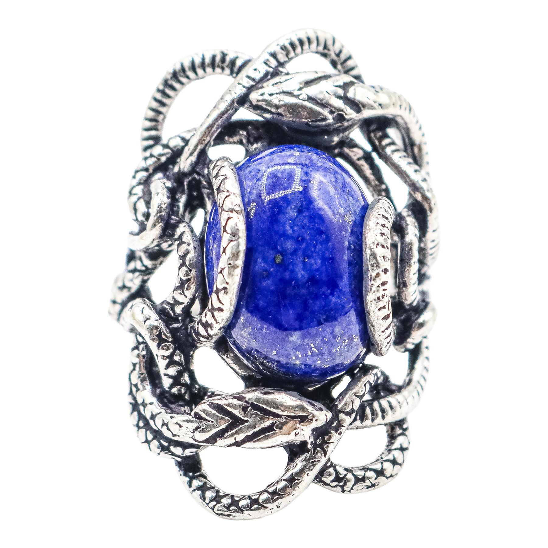 ANILLO CON SERPIENTES Y LAPISLÁZULI