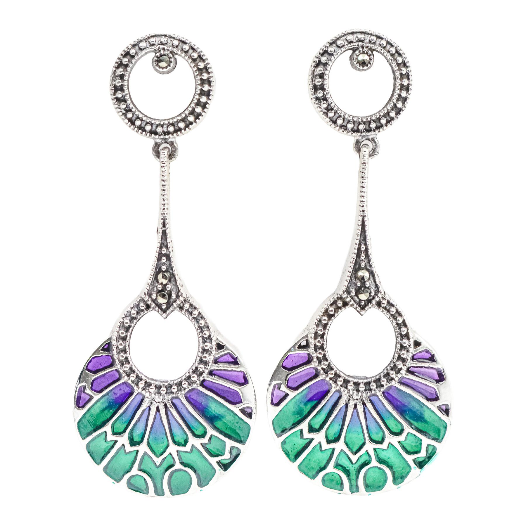 PENDIENTES LARGOS CON ESMALTES