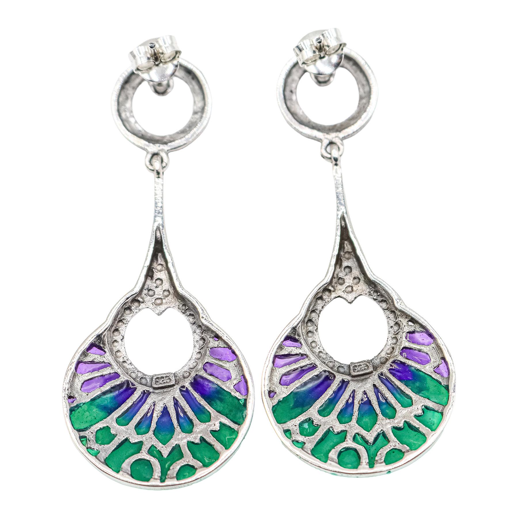 PENDIENTES LARGOS CON ESMALTES