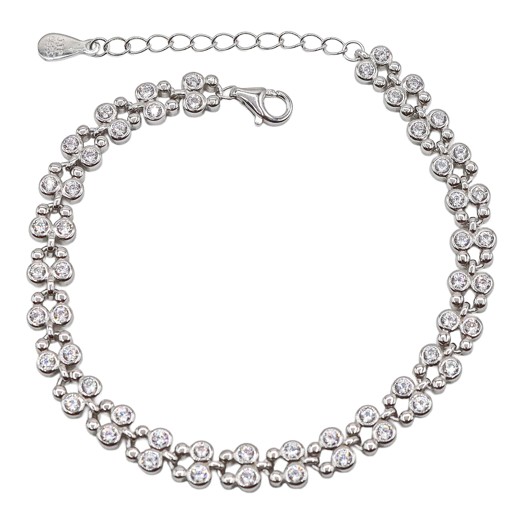 PULSERA DE PLATA CON CIRCONITAS
