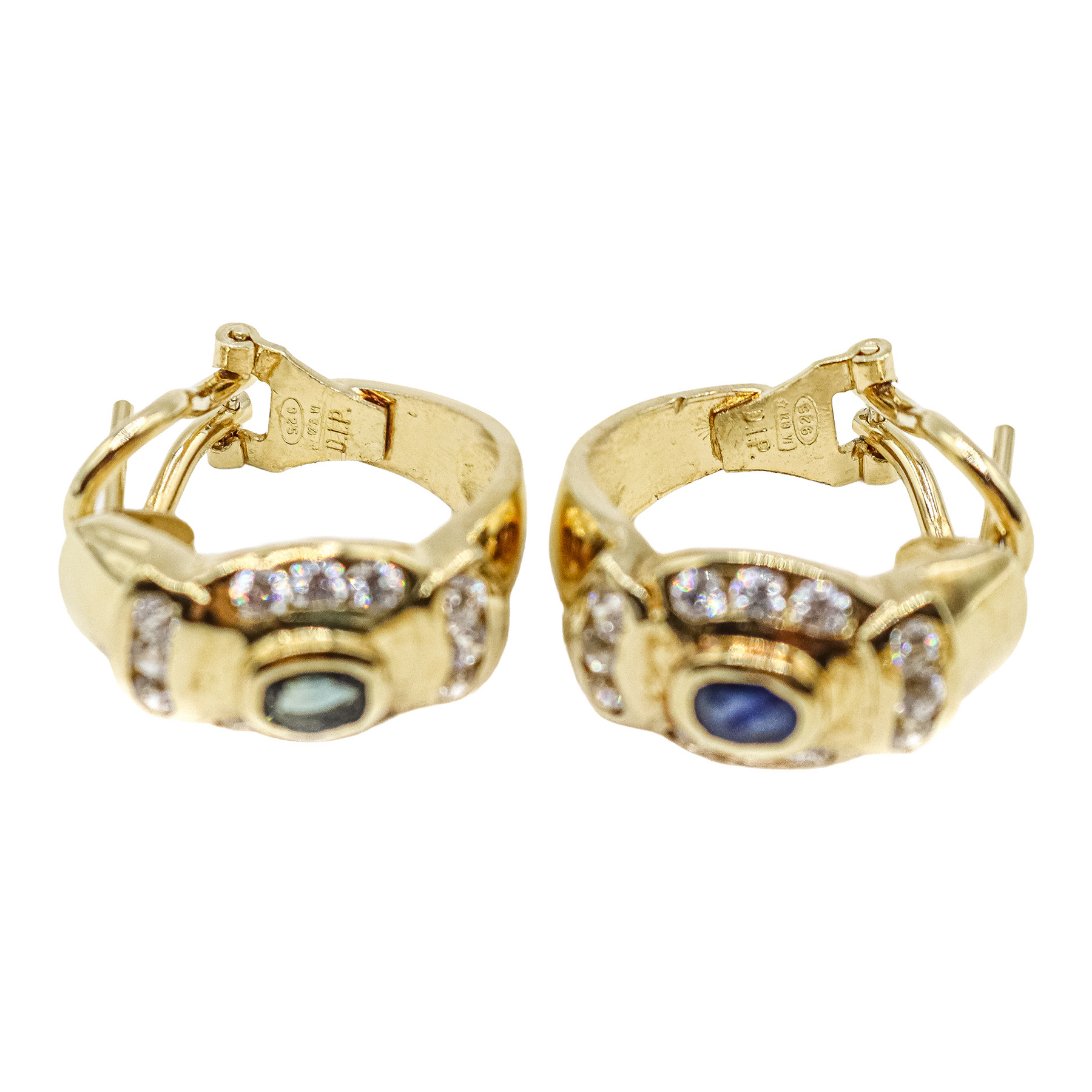 PENDIENTES DE PLATA CON CIRCONITAS DE COLOR