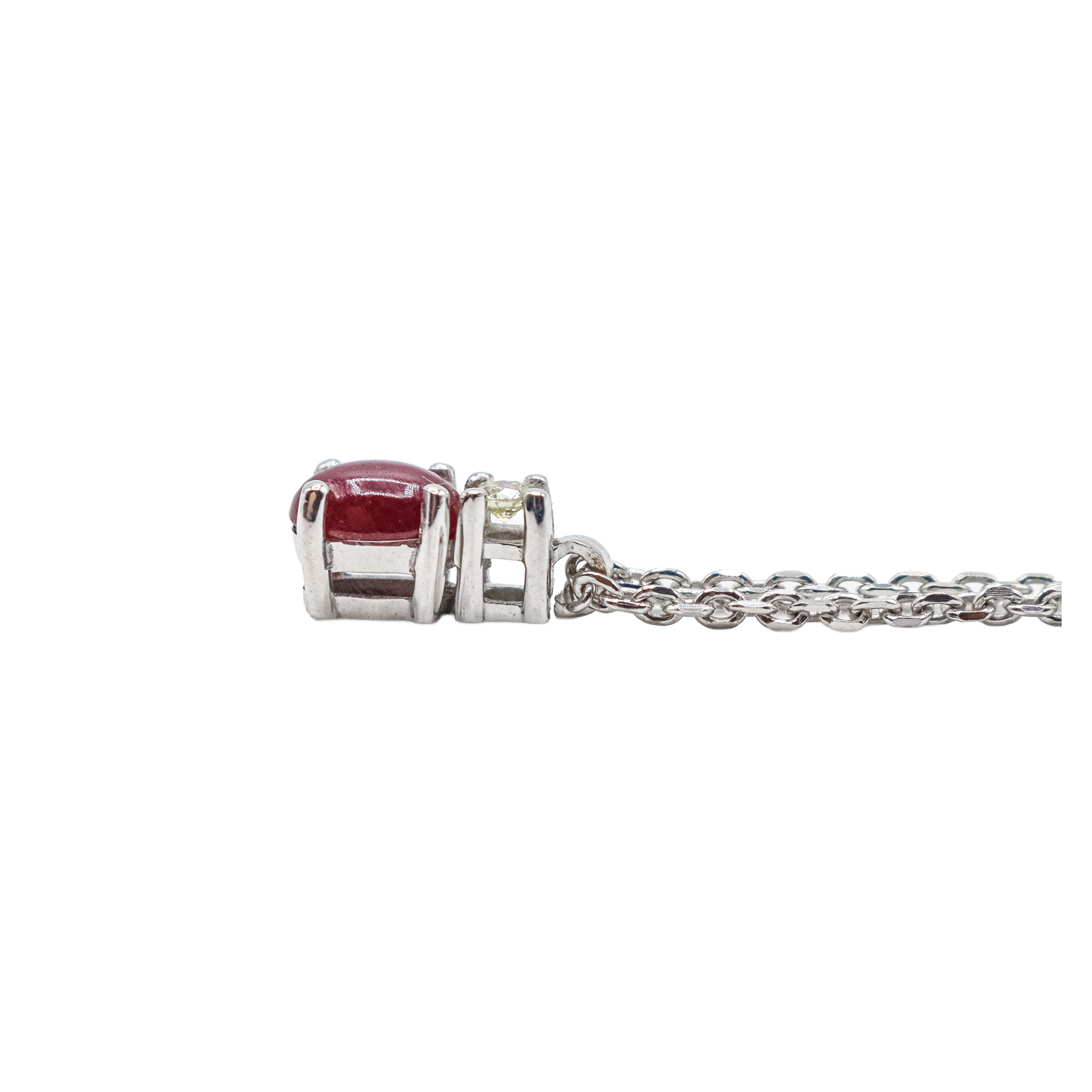 COLGANTE CON RUBÍ Y BRILLANTE