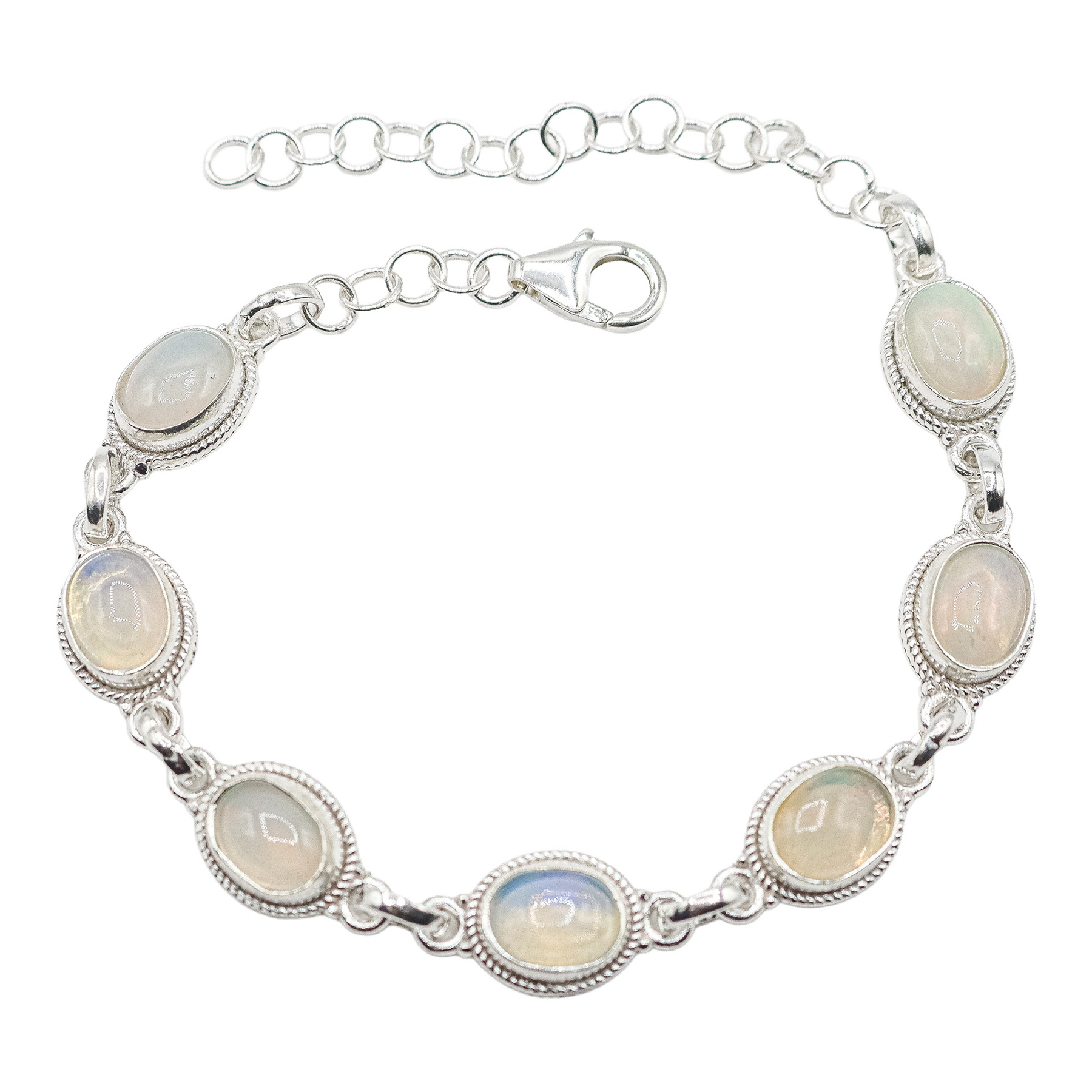 PULSERA DE PLATA CON ÓPALOS