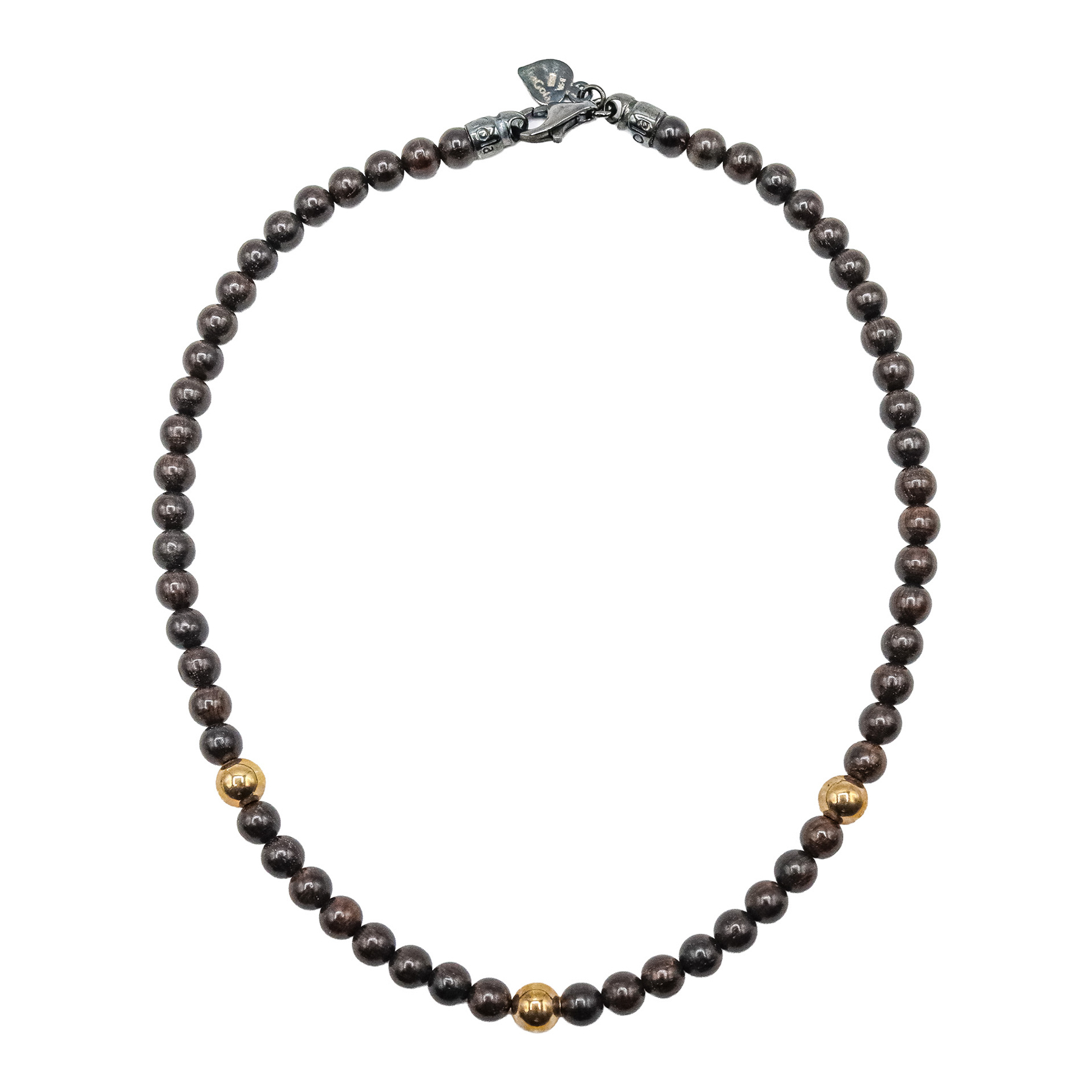 GARGANTILLA DE MADERA Y PLATA