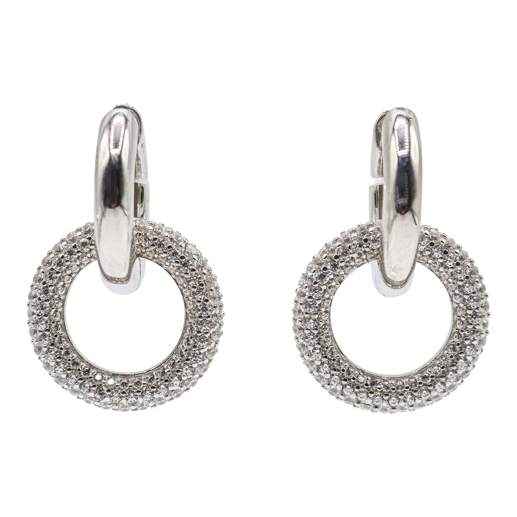 PENDIENTES ARGOLLAS CON CIRCONITAS