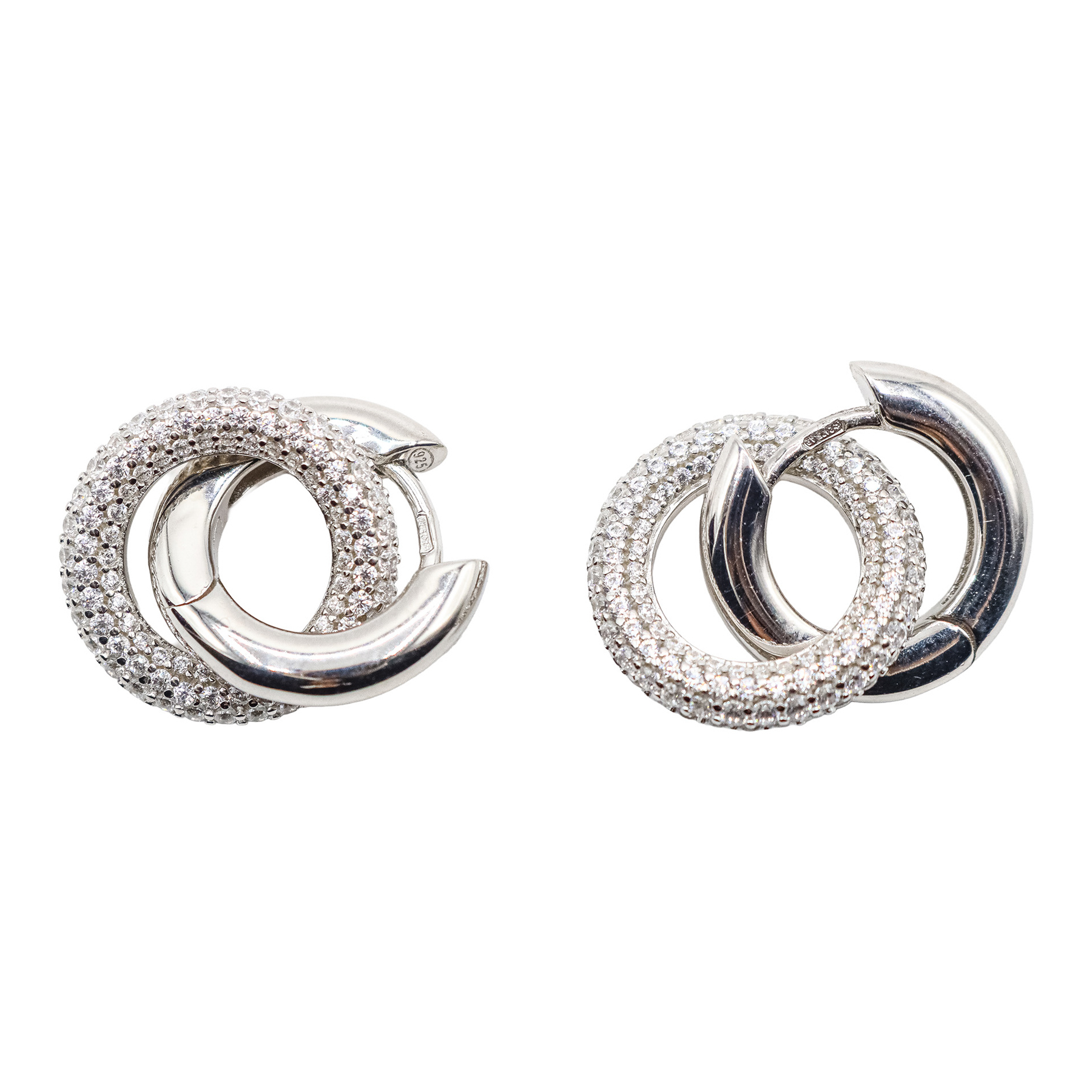 PENDIENTES ARGOLLAS CON CIRCONITAS