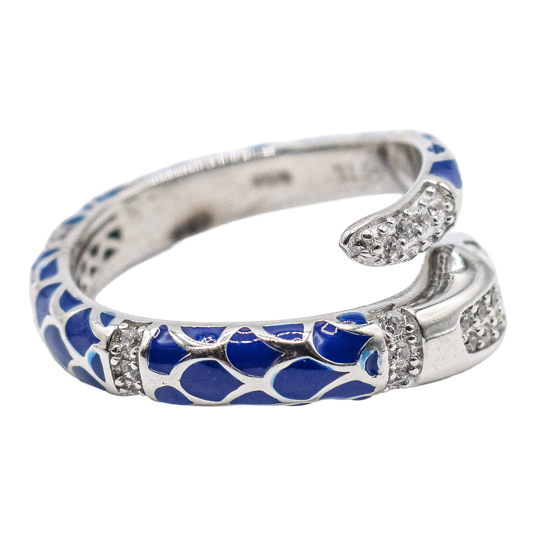 ANILLO SERPIENTE CON CIRCONITAS Y ESMALTE