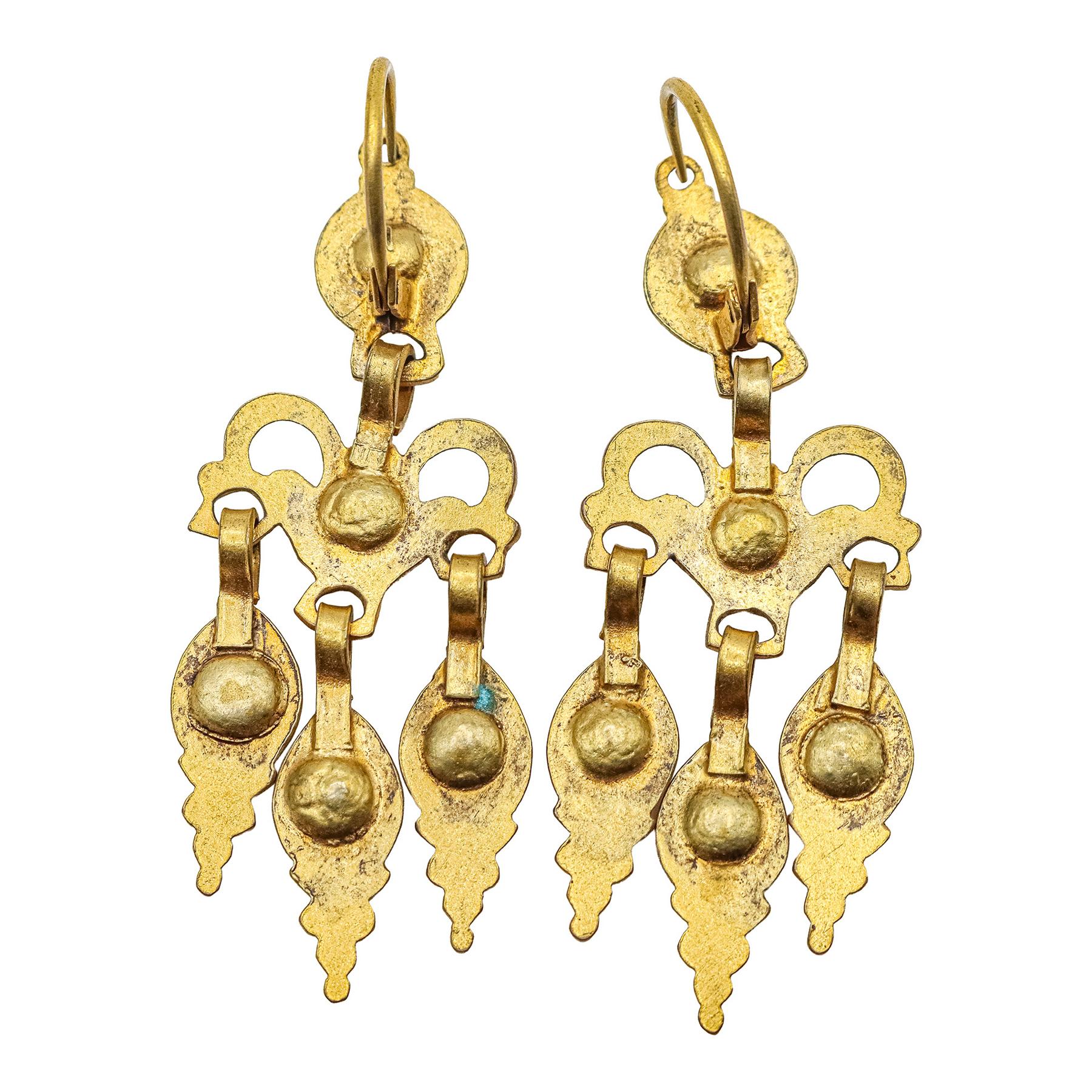 PENDIENTES GIRANDOLE PARA IMÁGEN, DE PPS. DEL S.XX