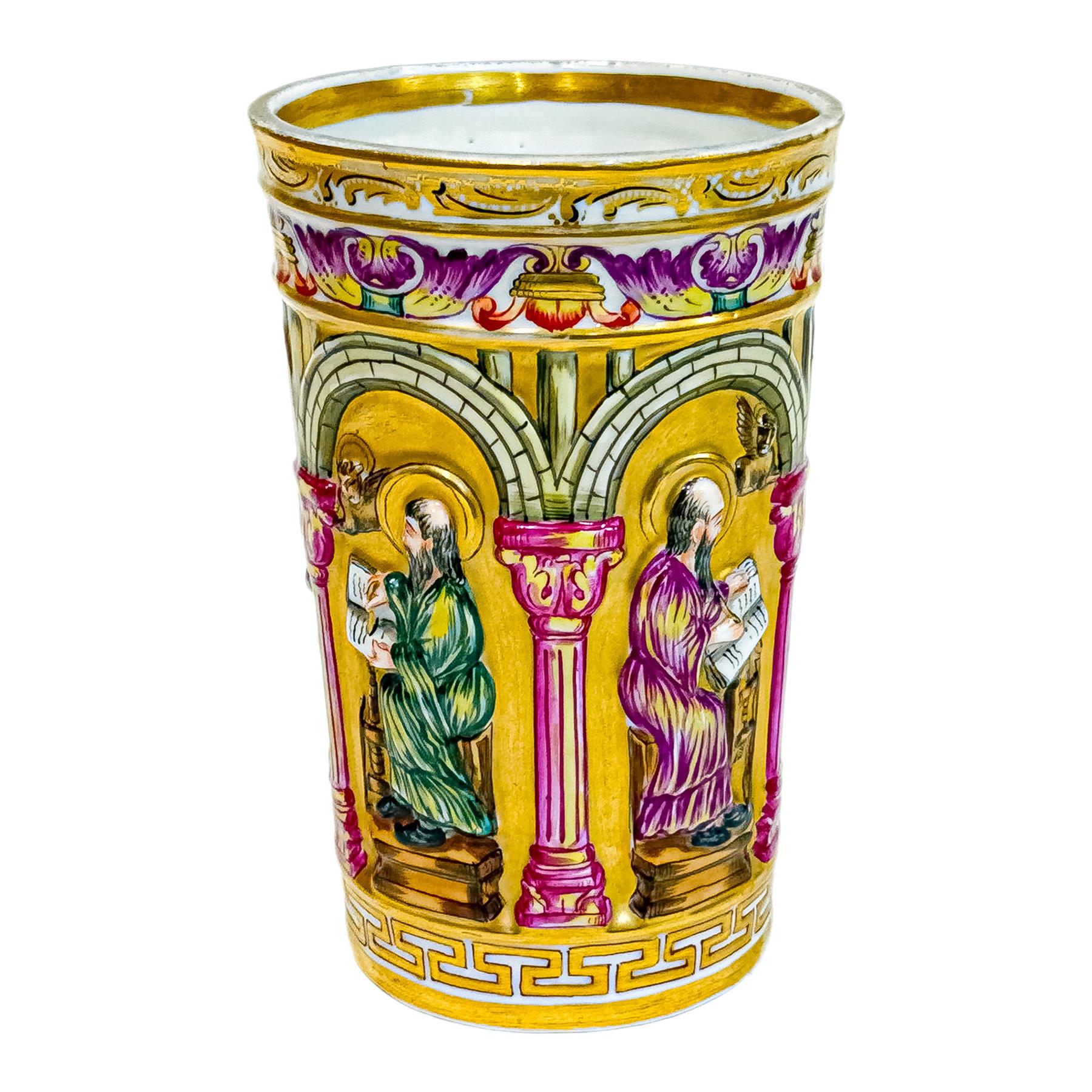 JARRÓN EN PORCELANA DE CAPODIMENTE DE MEDIADOS DEL S.XX