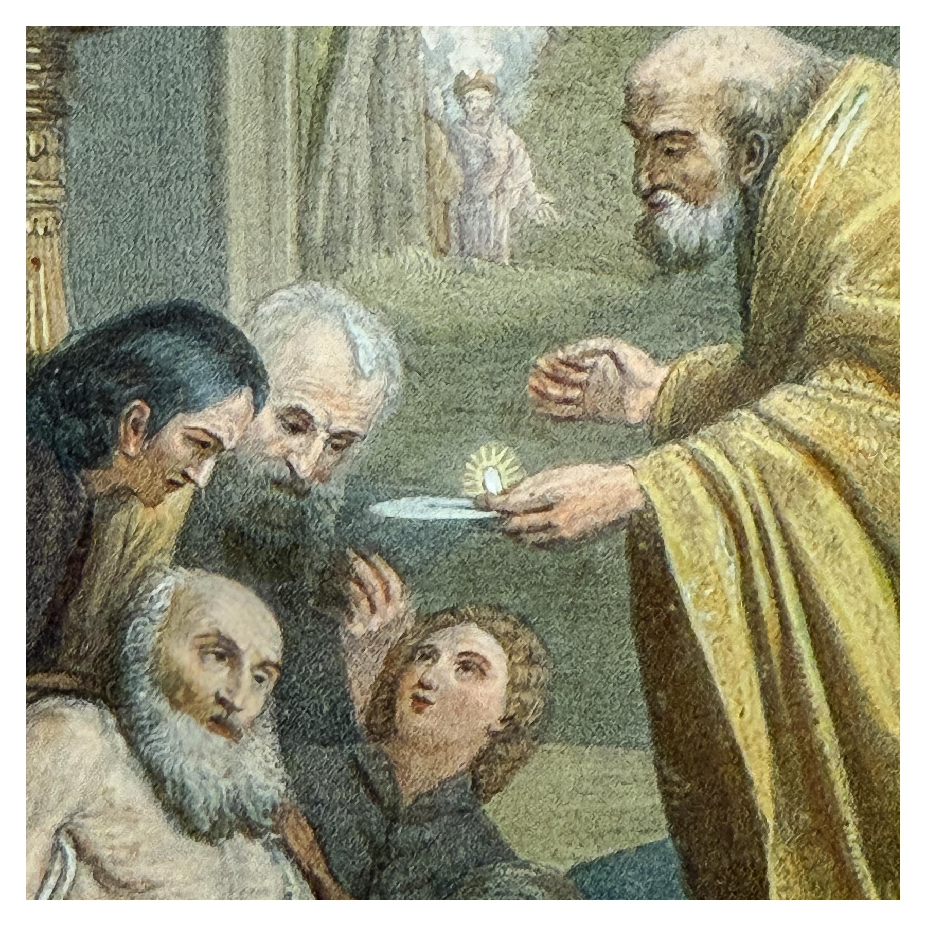 GRABADO RELIGIOSO ENMARCADO DEL S.XIX