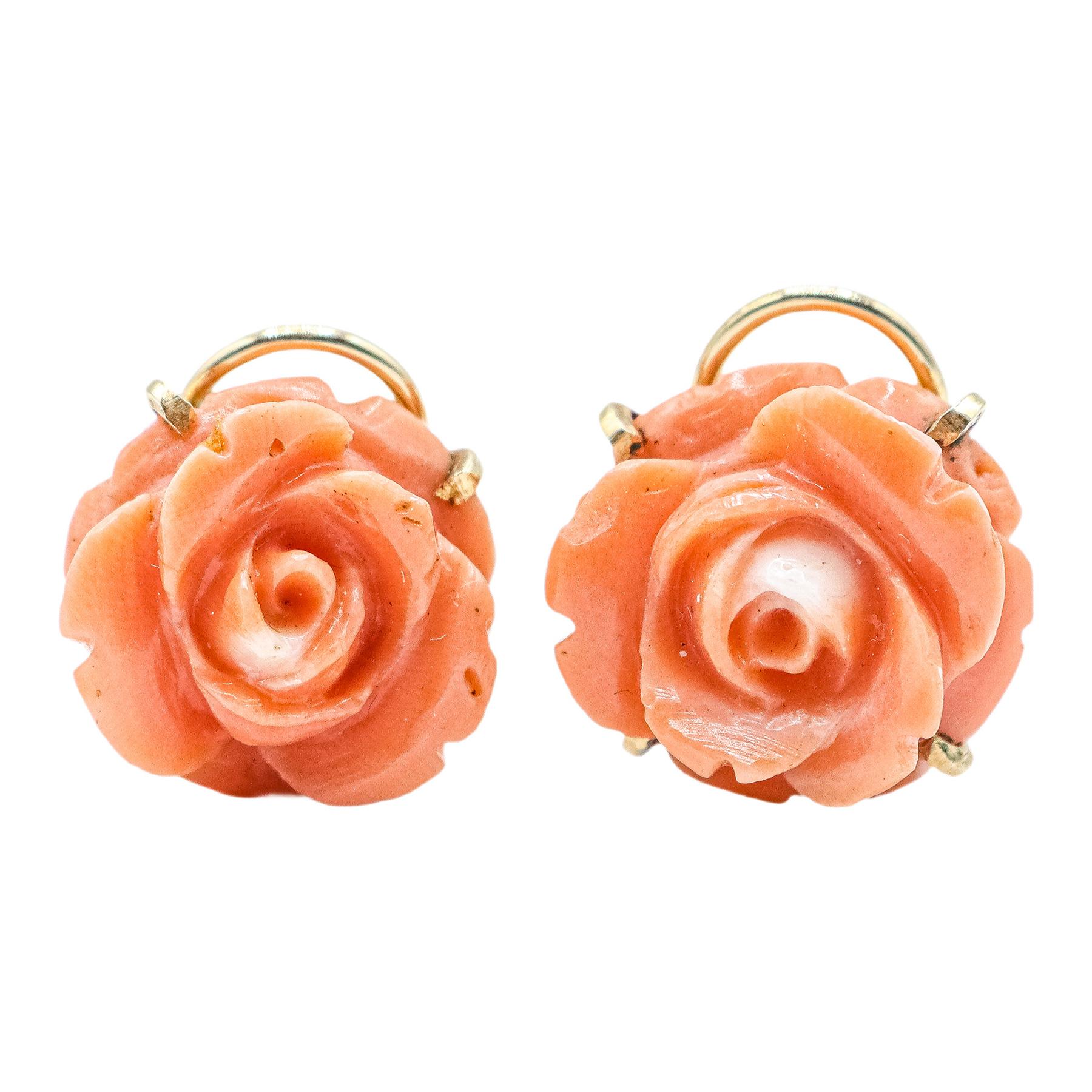 PENDIENTES ROSAS DE CORAL