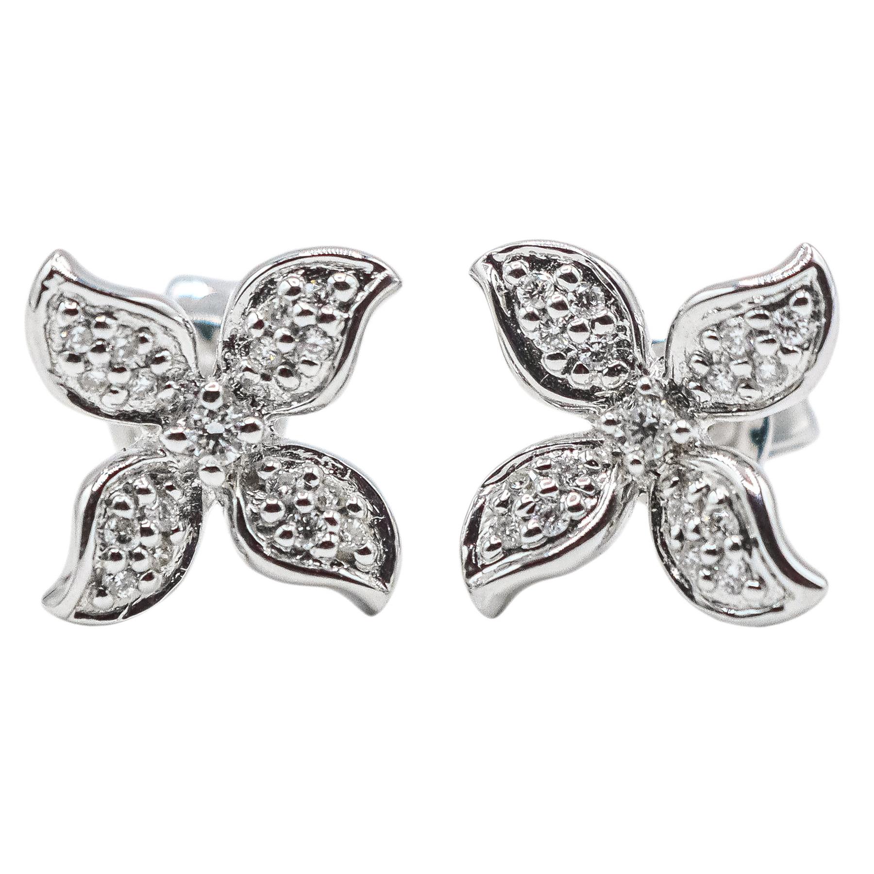 PENDIENTES FLOR CON BRILLANTES
