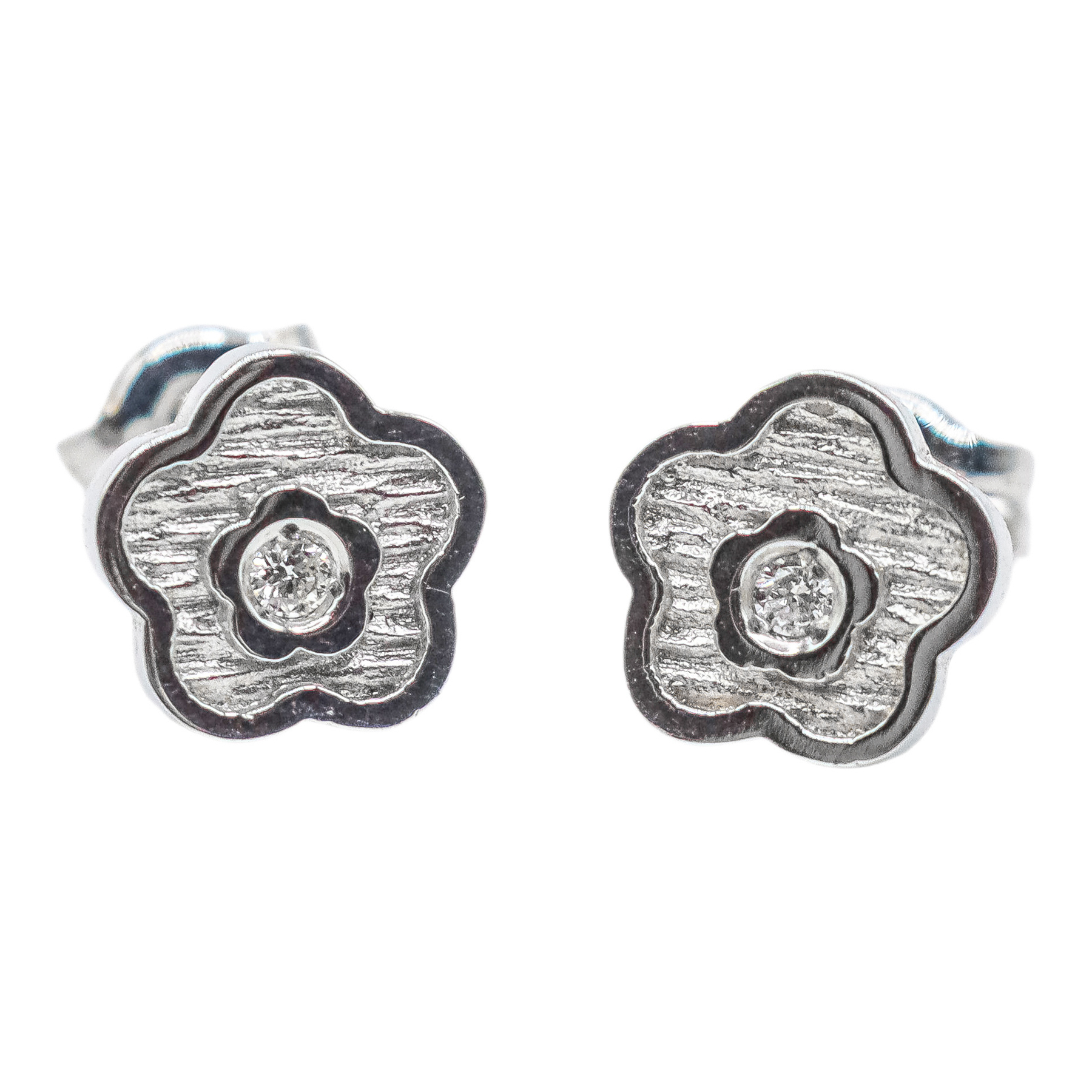 PENDIENTES FLOR CON BRILLANTES