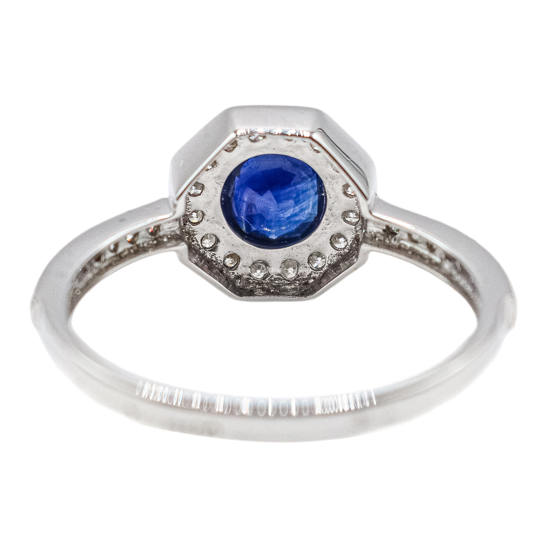 ANILLO ROSETÓN CON ZAFIRO Y BRILLANTES