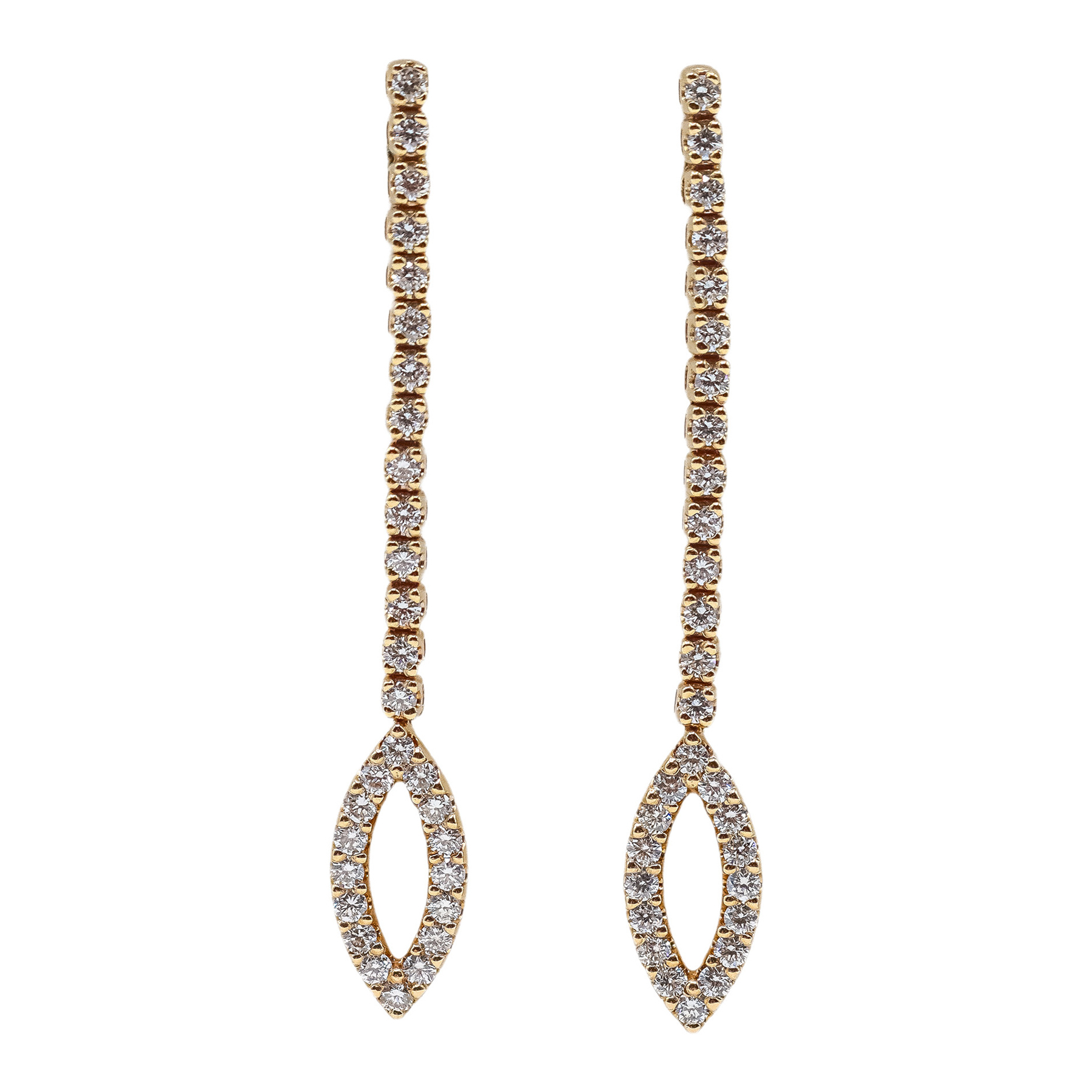 PENDIENTES LARGOS CON BRILLANTES