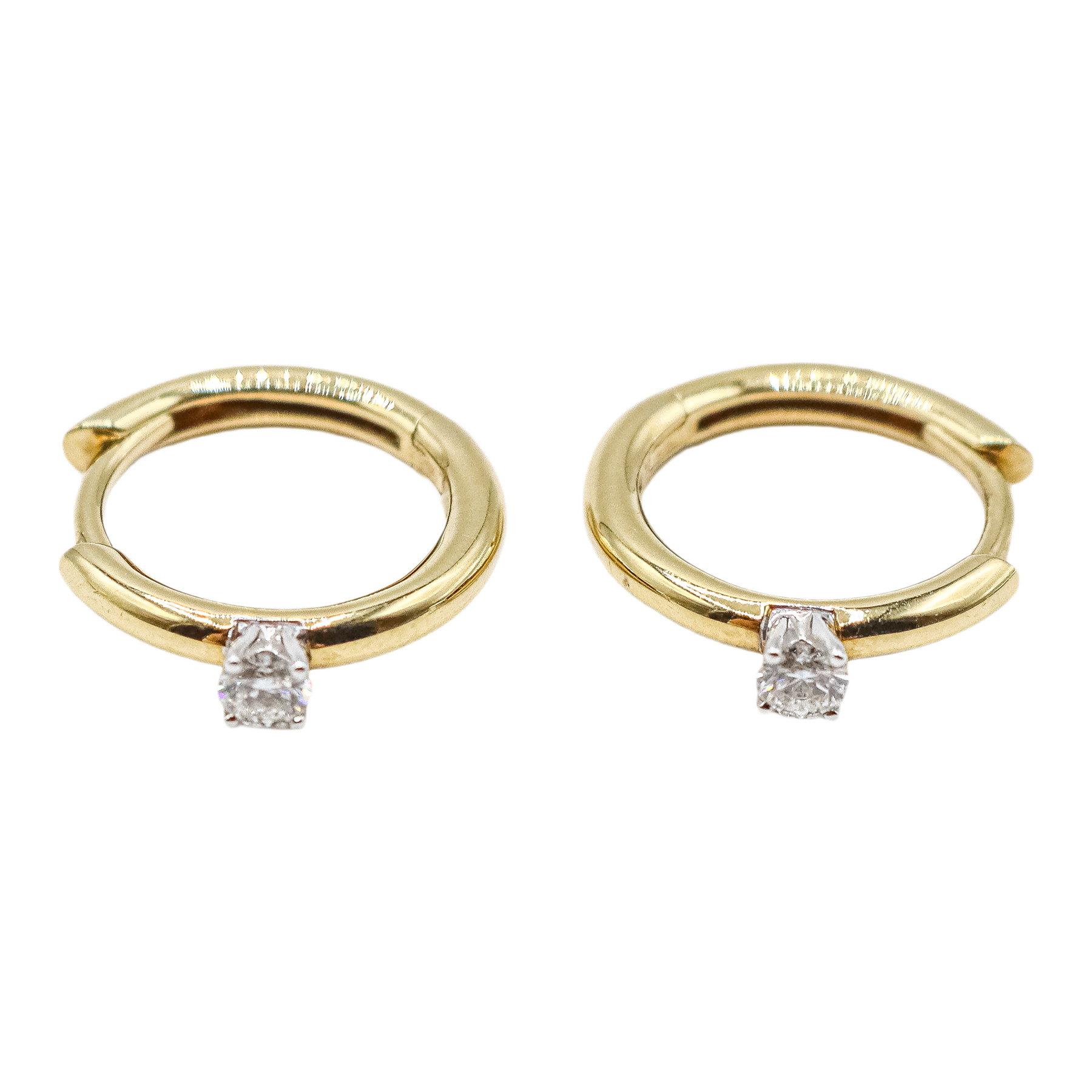 PENDIENTES ARGOLLAS CON BRILLANTE