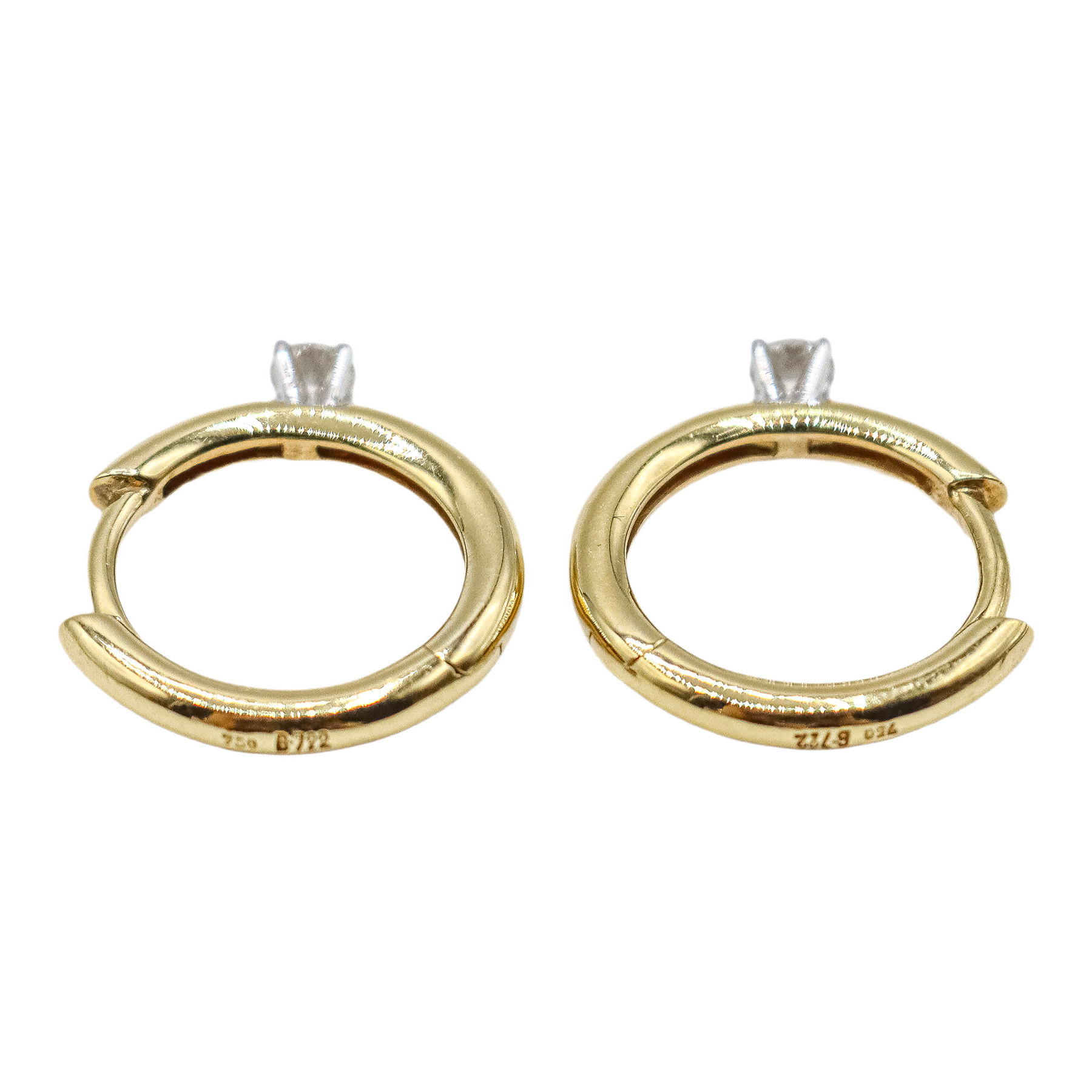 PENDIENTES ARGOLLAS CON BRILLANTE