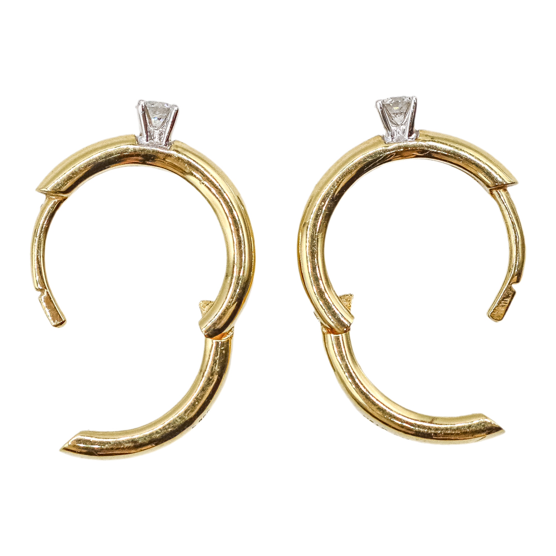 PENDIENTES ARGOLLAS CON BRILLANTE