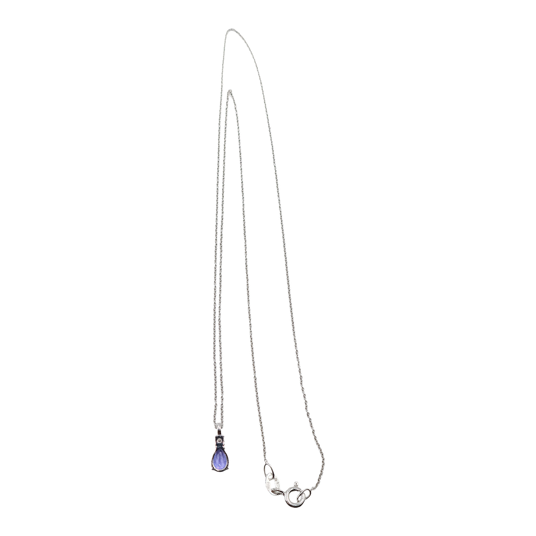 COLGANTE CON TANZANITA Y BRILLANTE