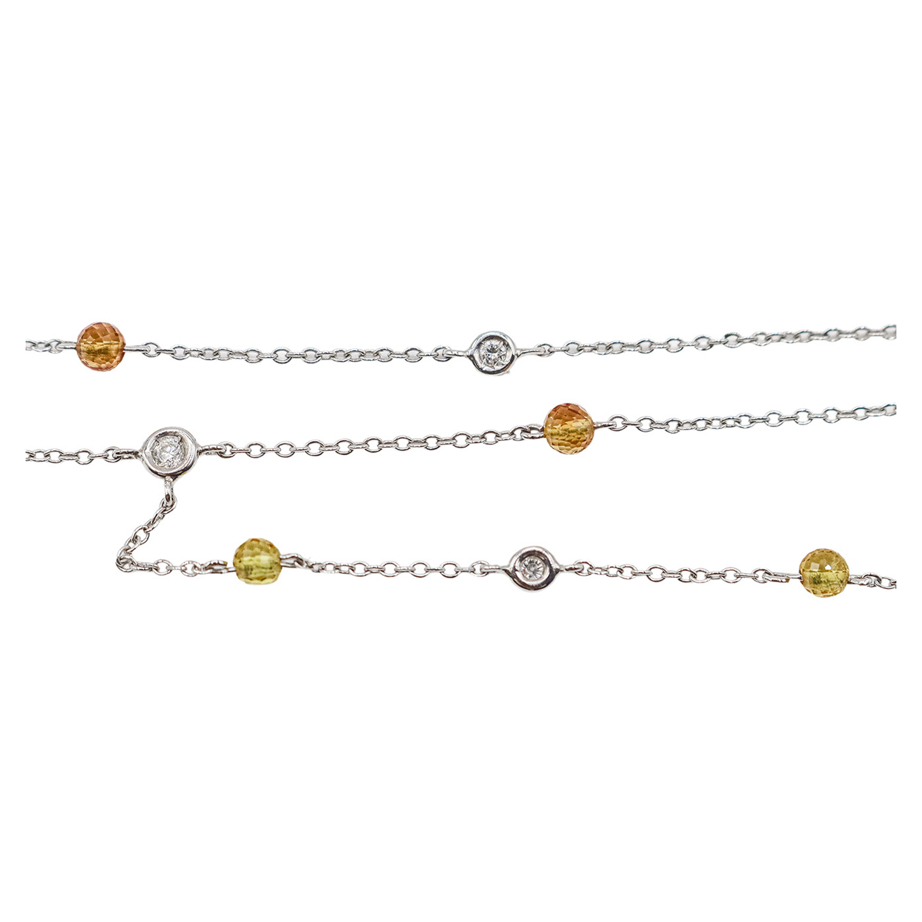 GARGANTILLA CON CITRINOS Y BRILLANTES