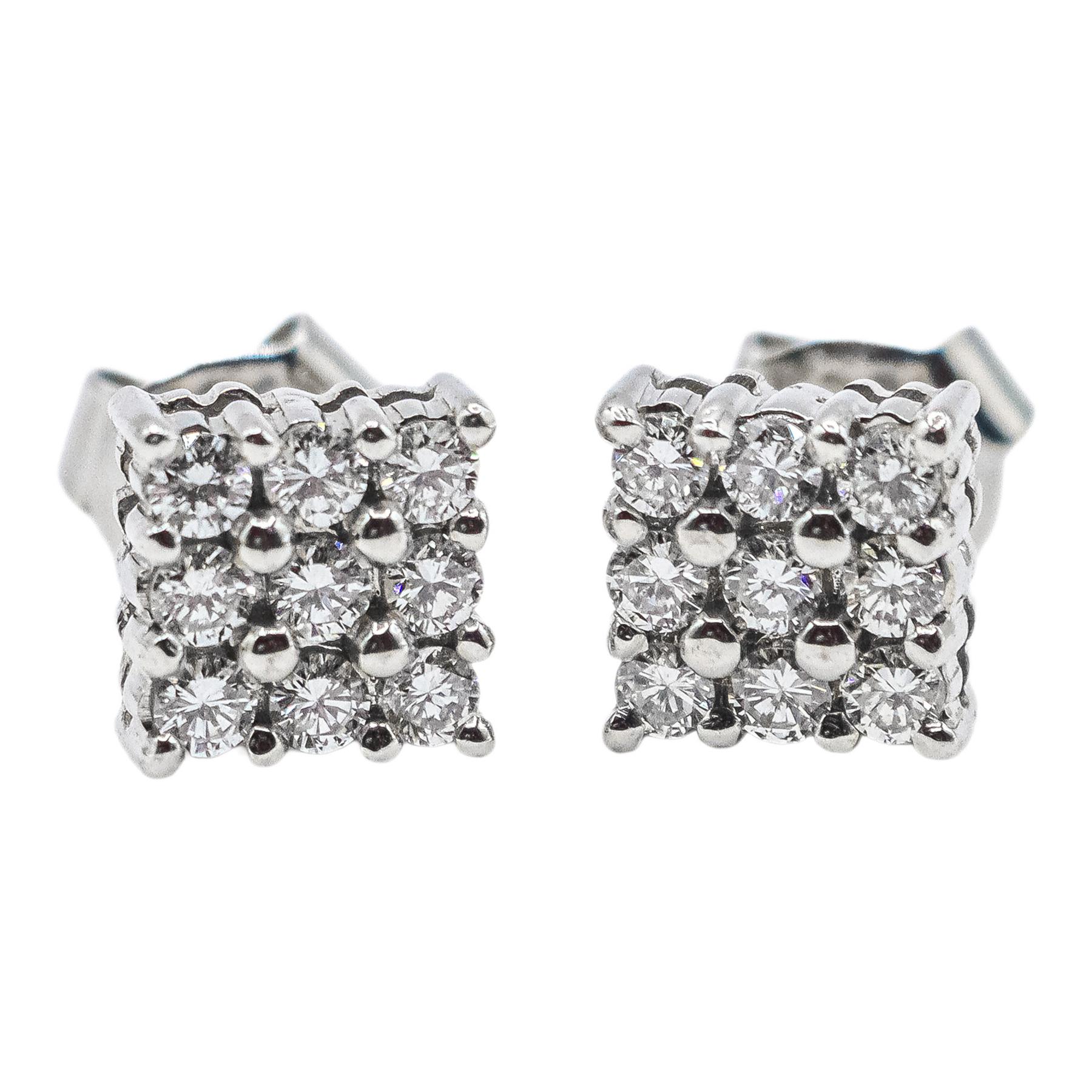 PENDIENTES ROSETONES CON BRILLANTES