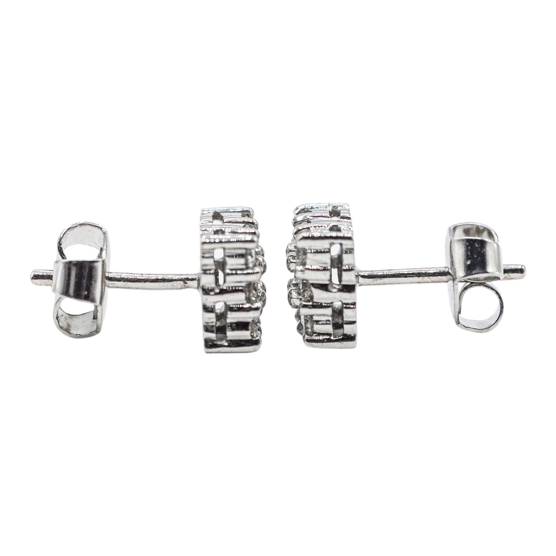 PENDIENTES ROSETONES CON BRILLANTES