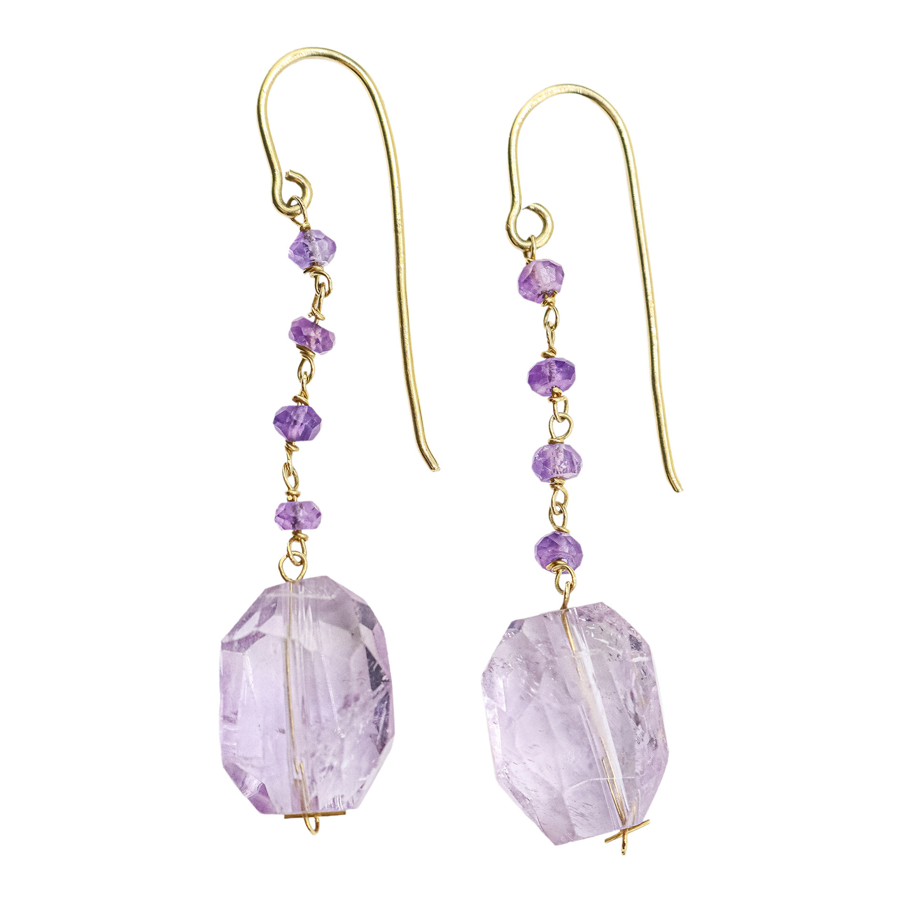 PENDIENTES LARGOS CON AMATISTAS