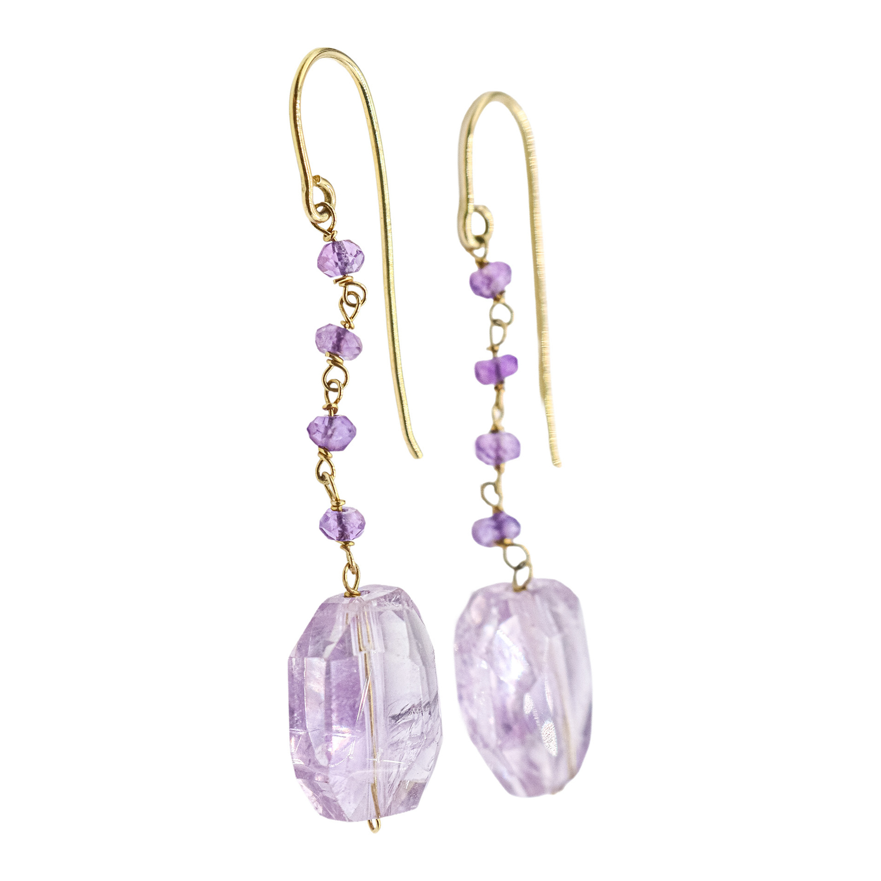 PENDIENTES LARGOS CON AMATISTAS