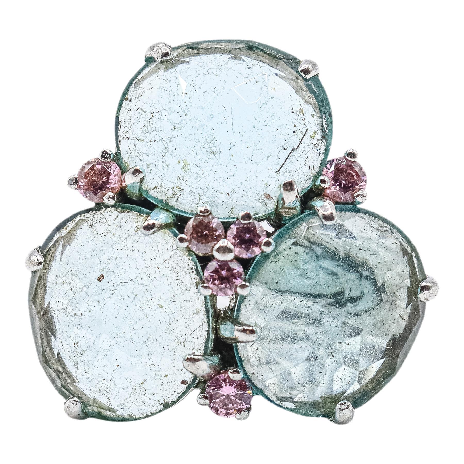 ANILLO CON CUARZOS AZULES 