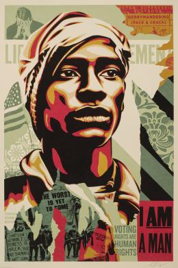 SHEPARD FAIREY (OBEY). Voting rights are human