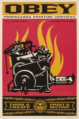 SHEPARD FAIREY (OBEY). Print and destroy