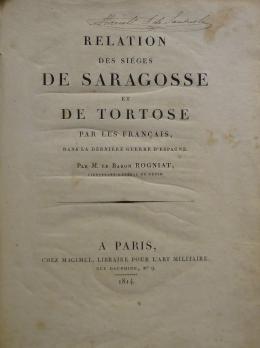 Les siéges de Saragosse et de Tortose