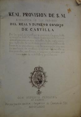 Real provisión... Consejo de Castilla (copia)
