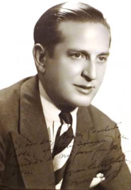 Calvo Sotelo. Fotografía dedicada y carta