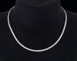 Collar de oro blanco con diamantes 17,48 cts