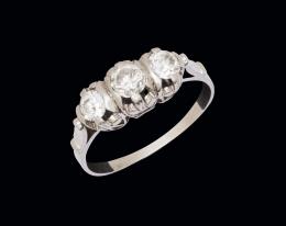 Anillo de platino y diamantes 0,50 cts