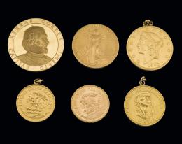 Lote de monedas y medallas de oro 307 gr