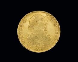 Moneda de ocho escudos Carlos III 1780