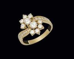 Anillo de oro con diamantes 1,50 cts