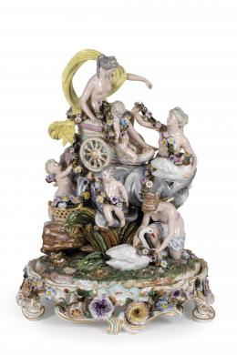 Grupo porcelana Meissen S. XIX