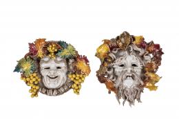 Dos máscaras en ceramica. Italia S. XX