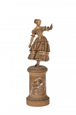 Figurilla en madera. Bailarina, España c. 1830